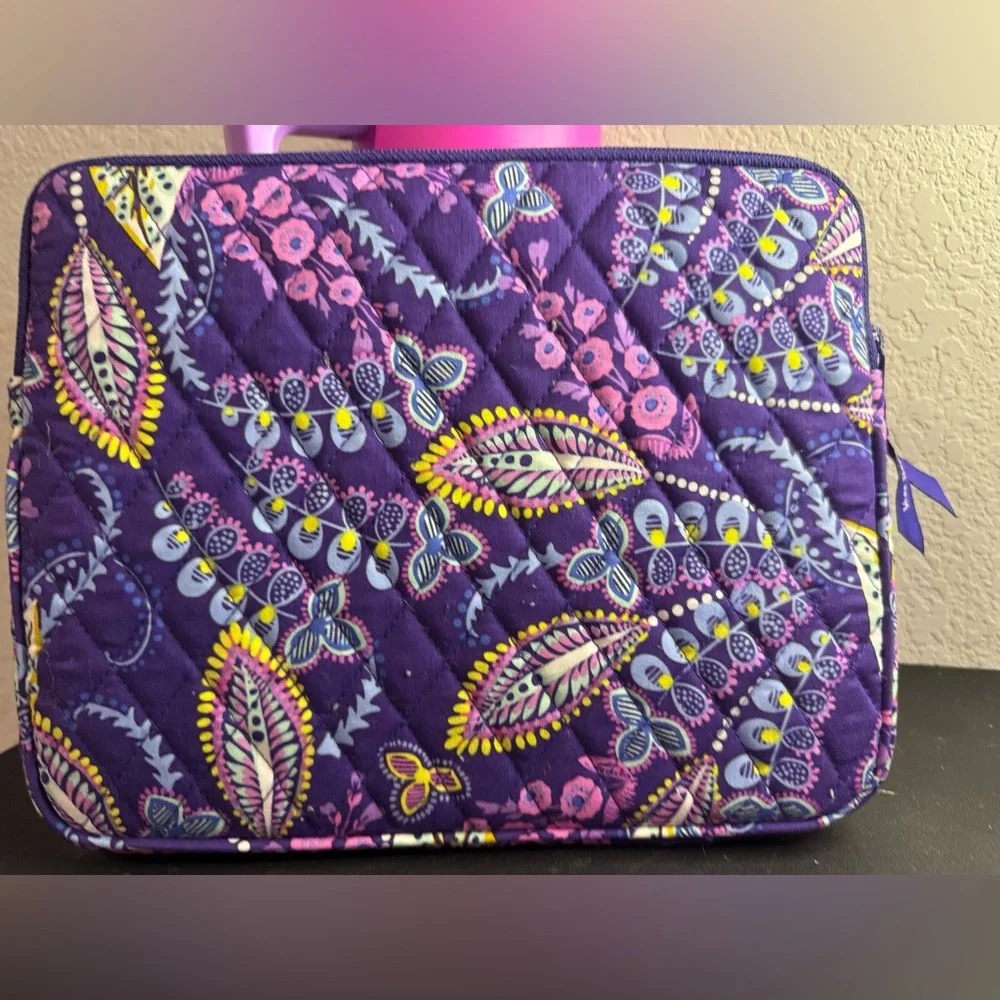 Vera Bradley Purple Floral Laptop Bag‎